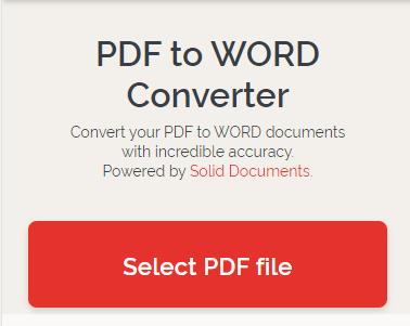 Pdf to docx converter